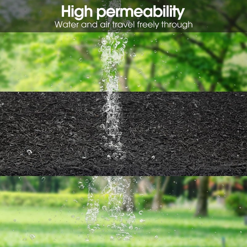 Harmiden Store Recycled Rubber Mulch Mat Roll Black Permanent Mulch Walkway Pathway for Landscaping Outdoor 8' x 2' - Image 5